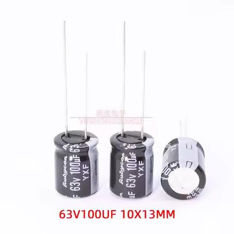 RUBYCON YXF 63V100UF 10x12.5MM electrolytic capacitor 100uf 63v yxf 100UF/63V high frequency low res