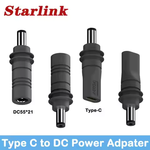 DC5521 Male to Starlink Mini GEN3 PD 100W USB C Female Connector Charge Barrel Jack Power Plug Type