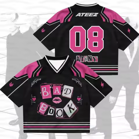 Summer Men's Women's Short Sleeve Jersey Kpop Fans Gift Golden Hour Part 5 ATEEZ Album T-shirt Tops