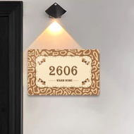 Mid ancient style retro cartoon  Unit Number Signage HDB Unit Customised Unit Sign door sign  door u