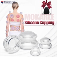 DREAMFOREST Silicone Vacuum Cupping Set Massage Body Cups Back Gua Sha Suction Cup Health Care Physi