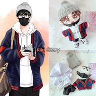 20CM Sean Xiao Zhan Doll Clothes Set Airport Sweater Cardigan Hat Pants The Untamed Toy Dolls Access