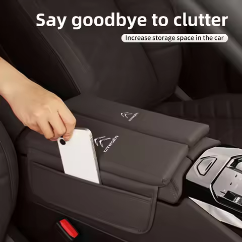 Car Dual Opening Armrest Box Booster Cushion For Citroen C4 C3 C5 C1 C2 C-Elysee Berlingo Picasso Ju