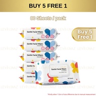 Home2Uπ‘ LEVINOVAZ Unscented Gentle Facial Wipes 80 Sheets Portable Size Gentle to Skin Beauty Makeup
