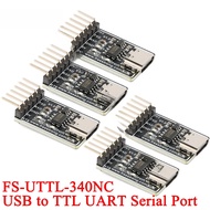 5pcs/2pcs FS-UTTL-340NC USB to TTL UART Serial Port Module Type-C Interface Cable CH340NC Chip Integ