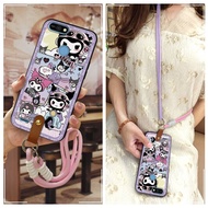 Silicone Diagonal Phone Case For Tecno POP2F/B1F Shockproof Lanyard Cute protective Anti-knock Dirt-