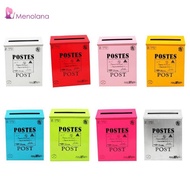 [Menolana] Werproof Outdoor Metal Post Box Letter Mailbox Wall Mounted - Door Mailbox Cover Vintage 
