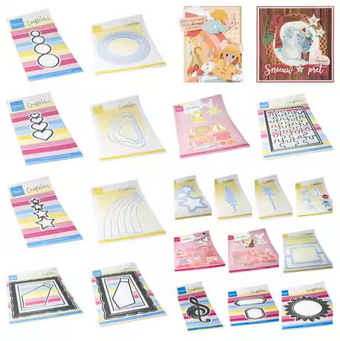 Rainbow Beam Clouds Spiral Circle Rain Accessories Christmas Metal Cutting Dies for DIY Scrapbook Pa