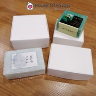 Gift box 50pcs White Card Box Handmade Soap Box White Color Packaging Box Small Gift Box Kotak Sabun Kotak Door Gift Goo