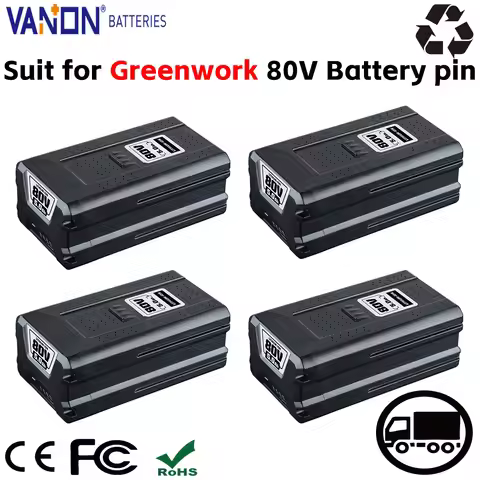 VANON 1/2/4Pack GBA80200 5.0Ah Lithium Battery 80V Replace for Greenworks GBA8050 GBA80400 GBA8050 P