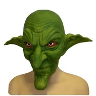 Horror Green Fairy Goblin Latex Mask Masquerade Party Horror Face Halloween Party Cospy Headgear