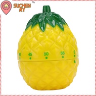 SUCHENMY Mechanical Kitchen Timer, 6.4x6.4x8.7cm Pineapple Shape Cartoon Timer, Kitchen Supply Mini 