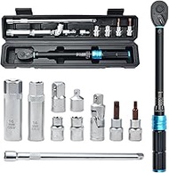 11 x 3/8" Adjustable Preset Torque Socket Set Spark Plug Torque Ratchet Wrench Set 5-60Nm with 8-10-
