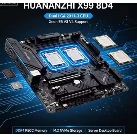 HUANANZHI X99 8D4 LGA 2011-3 XEON new Motherboard Dual CPU support E5 2640 2667 2666 2670 2680 2696 