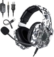 Head-Mounted Headphone, Gaming Headphones Stereo Noise reduction Over Ear Wired Headset for PS4 Comp