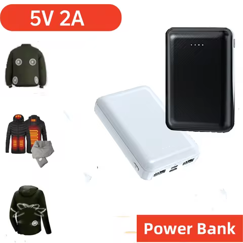 20000mAh Mini Power Bank 5V 2A Powerbank for Cooling Fan Heated Vest Jacket Air Conditioning Portabl