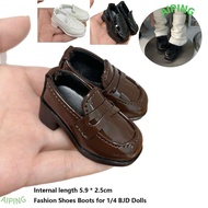 NG1ZX Dolls Bright Leather Boots, Internal length 5.9 * 2.5cm 3 Colors Doll Shoes Boots,  Fashion Br