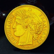 1849 France 5 Franc Metal Commemorative Coin Foreign Retro Silver Dollar Collection 1.8 FR2C