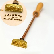 Logo Wood Branding Iron, Leather Iron Stamp,Wood Iron/Wedding Gift,Handcrafted by Design (1"x1")