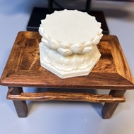 Ivory Fruit Double Layer Lotus Heightened Buddha Table Base Office Decoration Lotus Base Decoration