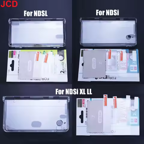 JCD Plastic Clear Crystal Shell Skin Case Cover For DSL NDS Lite NDSL For DSi NDSi XL LL Console Wit