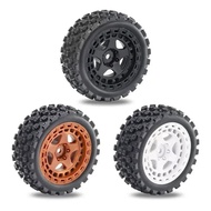 4pcs 69mm Plastic Wheel Rim Rubber Tire Universal For 1/18 2S TYPHON GROM Rally On-Road Racing TAMIY
