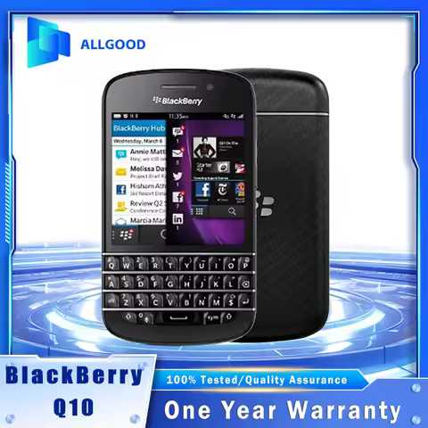 BlackBerry Q10 SQN100 4G Mobile Phone 3.1 Inch 2GB 16GB 8MP Camera WIFI GPS MicroSD Slot Classic QWE