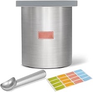 Stainless Steel Pints and Lids Replacement for Ninja Creami Containers, Compatible with Ninja Creami