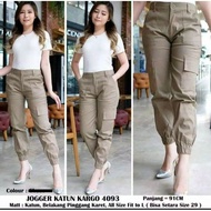 WOMEN'S BAGGY PANTS CARGO JOGER ZIPPER JUMBO AMERICAN DRILL Seluar Baggy Perempuan Cargo Pants Women