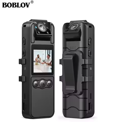BOBLOV A26 1080P HD Body Worn Camera with Rotatable 330° Lens, Night Vision, 8H Battery & Tripod for