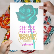 Sablon Print DTF Digital Palestine Boiler Room Palestine Rose Flower Ready To Iron Yourself