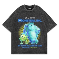 Monster INC Oversized Washed Stone Wash T-shirt / MONSTER INC T-shirt