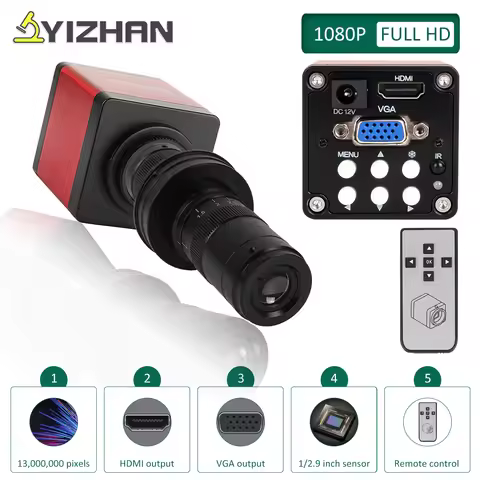 YIZHAN FUll HD HDMI Digital Cameras Microscope Tools 13MP VGA Microscopio Camera For Electronics Sol