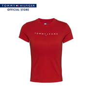 Tommy Hilfiger เสื้อยืด ผู้หญิง รุ่น DW0DW18398 XME - สีแดง ทรง Slim Fit