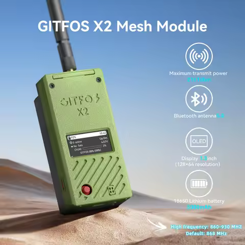 GITFOS X2 Meshtastic nRF52840,LORA SX1262,L76K GPS Antenna With 5000mAh Battery,BlueTooth 5.0,Batter
