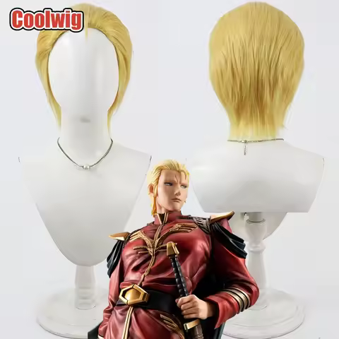Coolwig Synthetic Hair Char Aznable Cosplay Wigs Mobile Suit Gundam Char Aznable 30cm Short Straight