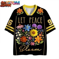 Fashion Trends And Peace Flowers Bloom, Size 96 V-neck T Shirt, Unisex.