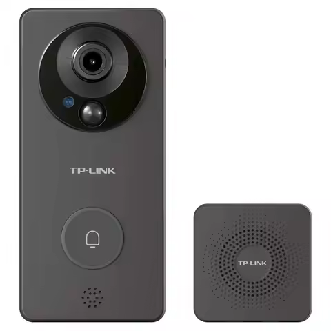 TP-LINK Wireless smart video doorbell TL-DB54C lithium battery version (brown) 4 million pixels 5m i