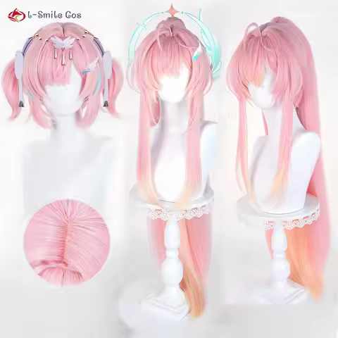 WUWA Aemeath Cosplay Wig Pink Mixed Wigs For Woman Anime Costumes Cosplay Heat Resistant Synthetic H
