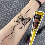 【魅力集饰阁】 henna黑色海娜手绘膏半植物果汁膏印度海纳纹身持久防水身体彩绘膏工具现货 【0723U0XQq8yaR】