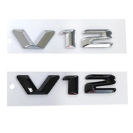 ABS Black Chrome Letters Car Fender For Mercedes Benz V12 CL600 W140 M275 CL 500 S600 V12 Emblem Log