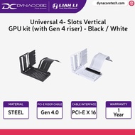 Lian Li VG4-4X Universal 4-slots Vertical GPU PCI-E 4.0 riser - Black / White