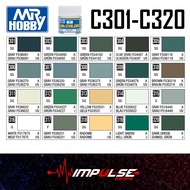 Mr Hobby C301 - C320 Mr Color Gray Green Brown Yellow Blue White Radome Light Dark Painting