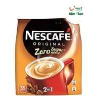 Nescafe 2 In 1 Instant Coffee Original Zero Sugar Added 35 x 9g