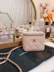 Chanel small vanity case 淺粉色方盒子