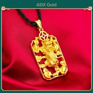 ASIX GOLD สร้อยคอจี้ทองคำแท้ จี้ทองแท้  จี้มังกรทอง  ทอง 24K  ไม่ดำ ไม่ลอก การประกันคุณภาพ  สร้อยคอผู้ชาย อวยพรให้โชคดี