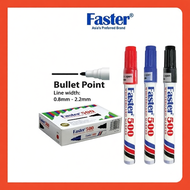 FASTER WHITEBOARD MARKER 500/B500 BLACK / BLUE /RED (12 PCS PER BOX)