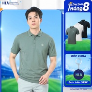 HLA Premium Men's Polo T-shirt – Lightweight Stretch Shirt, Delicate Embroidery, Cool All Day Polo S