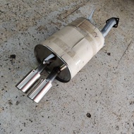 Proton Waja Wira Rear Twin Tip Muffler Exhaust Original (Big Muffler)
