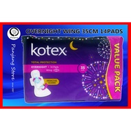 KOTEX OVERNIGHT WING 35CM 14PADS